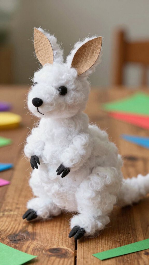 fluffy cotton ball kangaroo