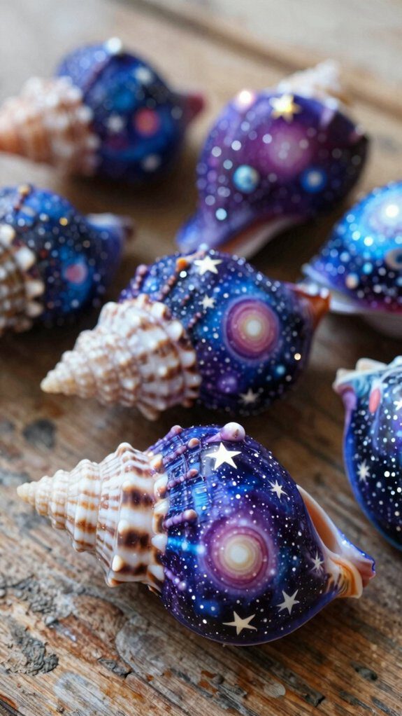 galaxy seashell painting techniques