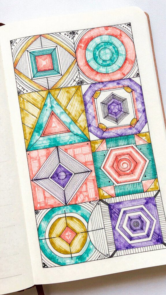 geometric pattern monthly cover