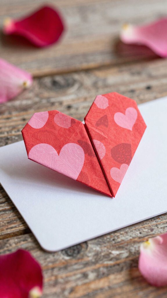 handmade origami heart gift