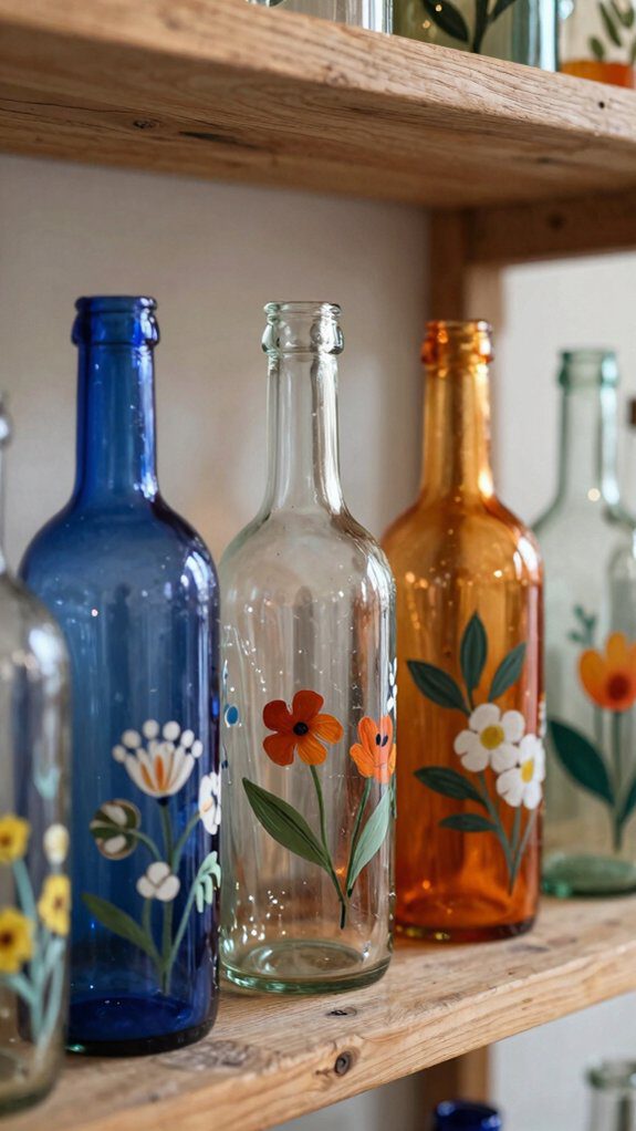 inspirational quote painted bottles