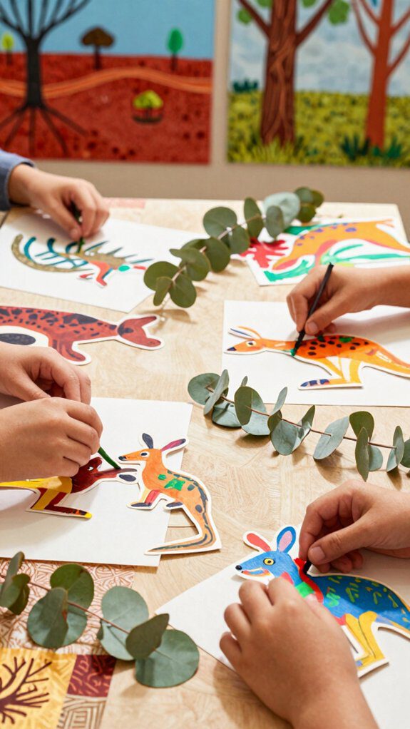 kangaroo habitat art exploration