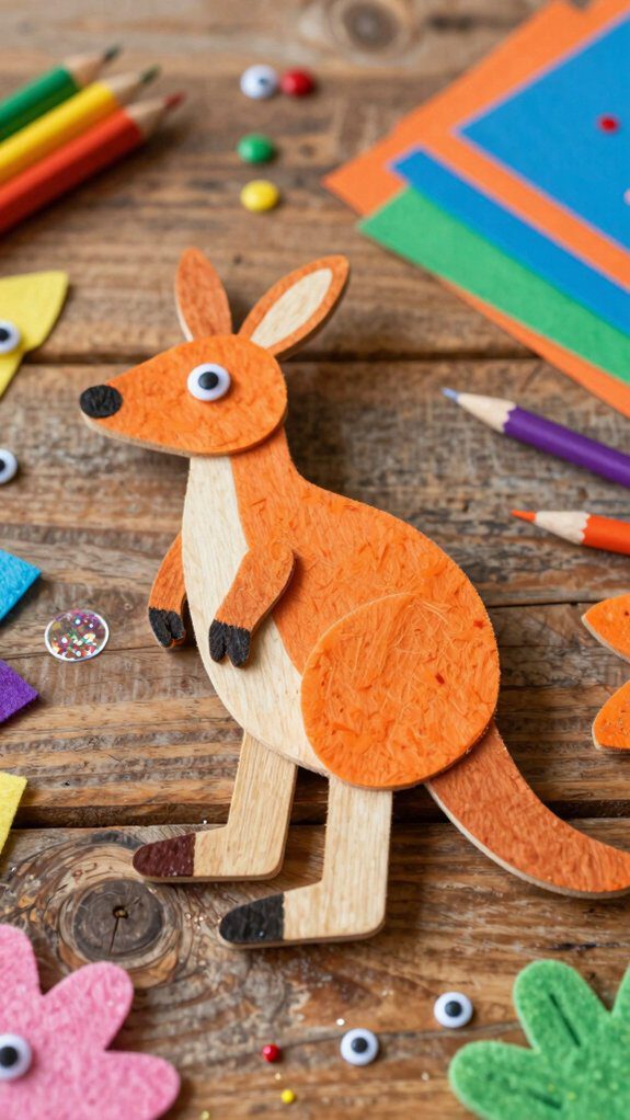 kangaroo popsicle stick craft