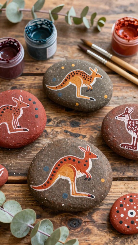 kangaroo rock painting activity