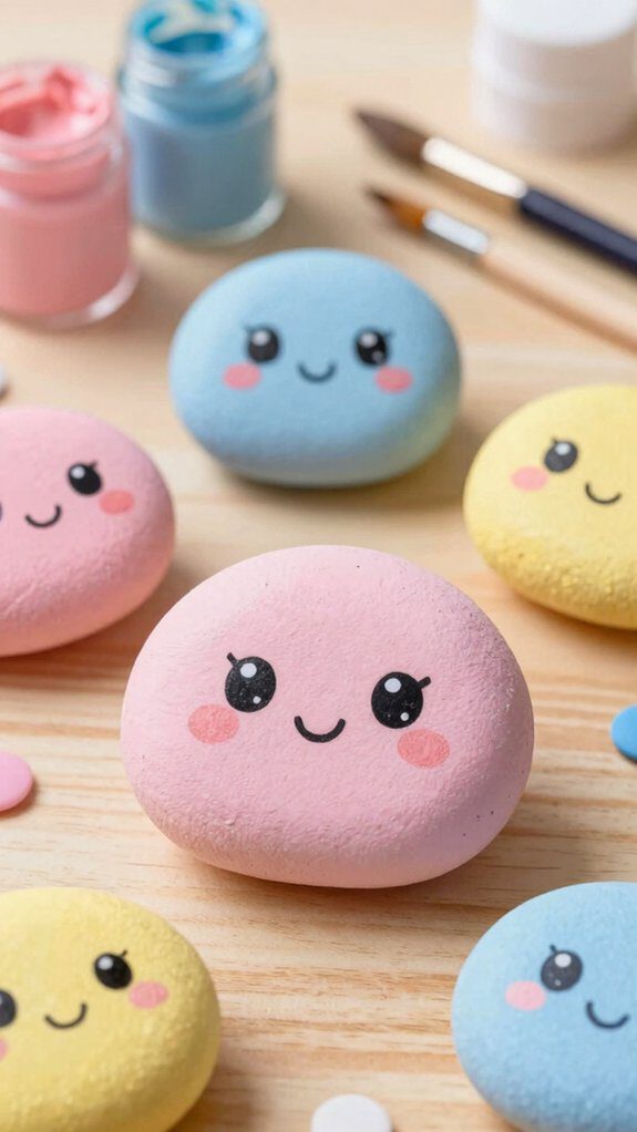 20 Easy Kawaii DIY Craft Ideas Anyone Can Make 7 kawaii painted rock project