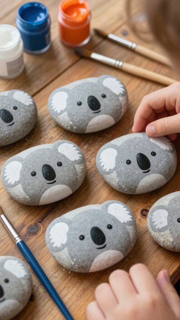 17 Koala Craft Ideas for Kids That Are Cute and Easy 11 koala rock painting activity