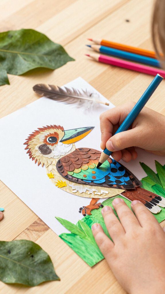 kookaburra coloring craft activity