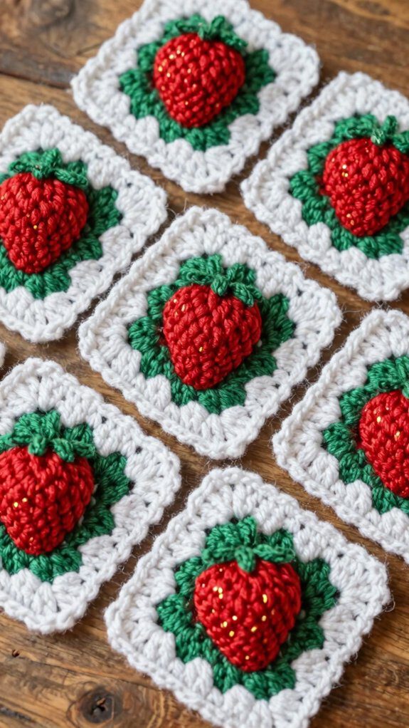 lacy edge strawberry squares