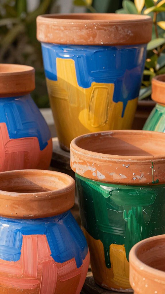 layered brush stroke terracotta transformation