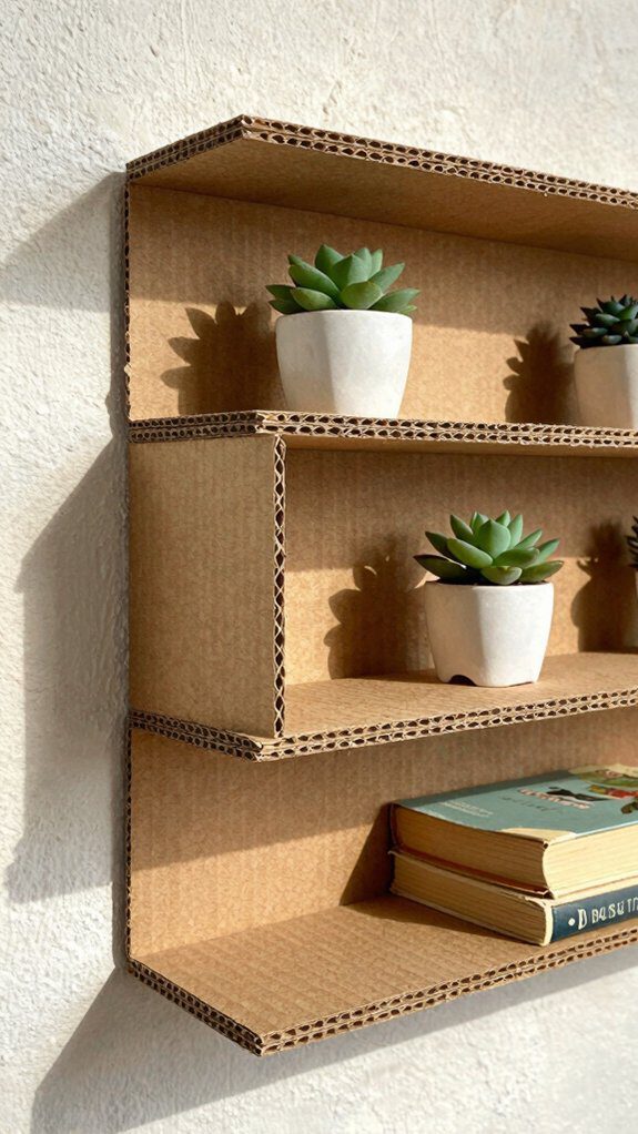 layered reinforced cardboard shelves
