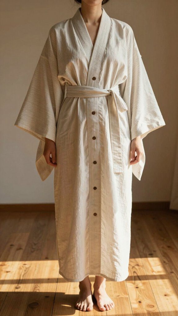 lightweight repurposed button down kimono