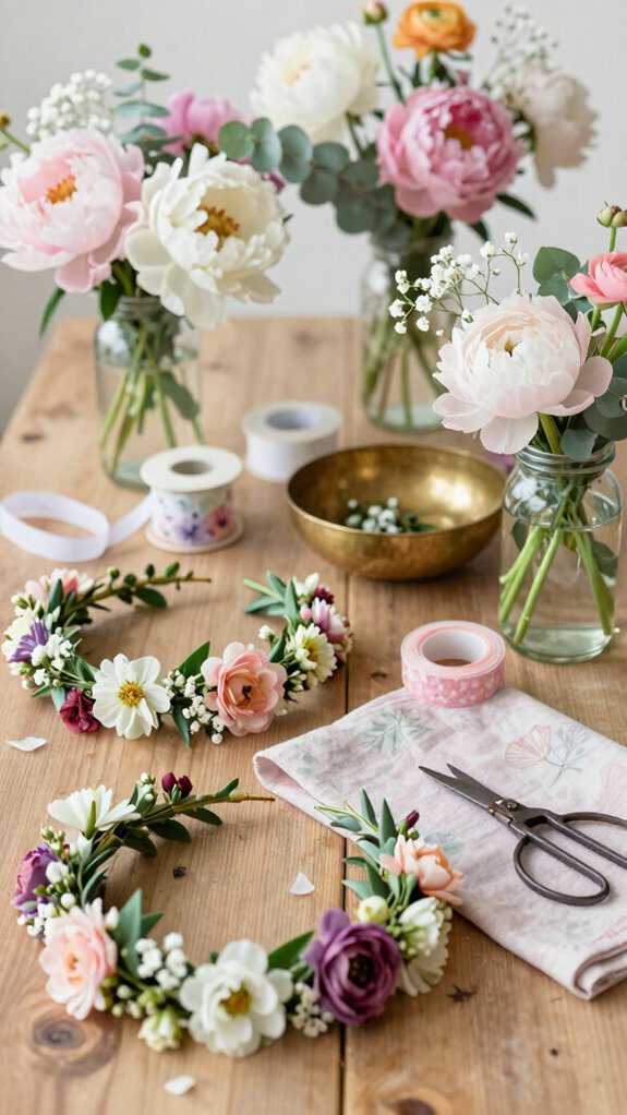 lower table kids flower crowns