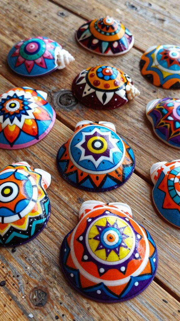 mandala seashell painting techniques