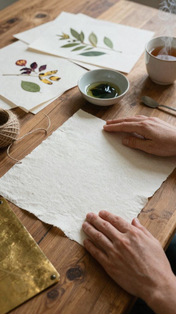 meditative handmade recycled paper