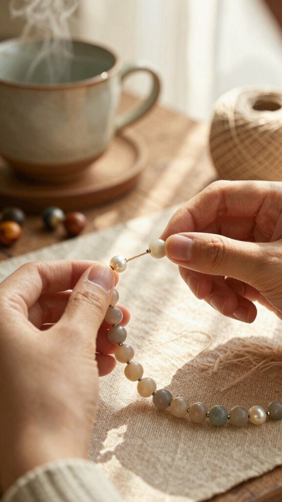 mindful colorful beaded bracelet