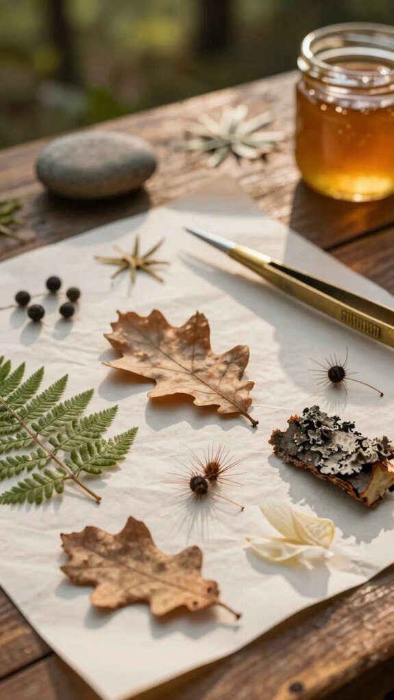 mindful pressed nature collage