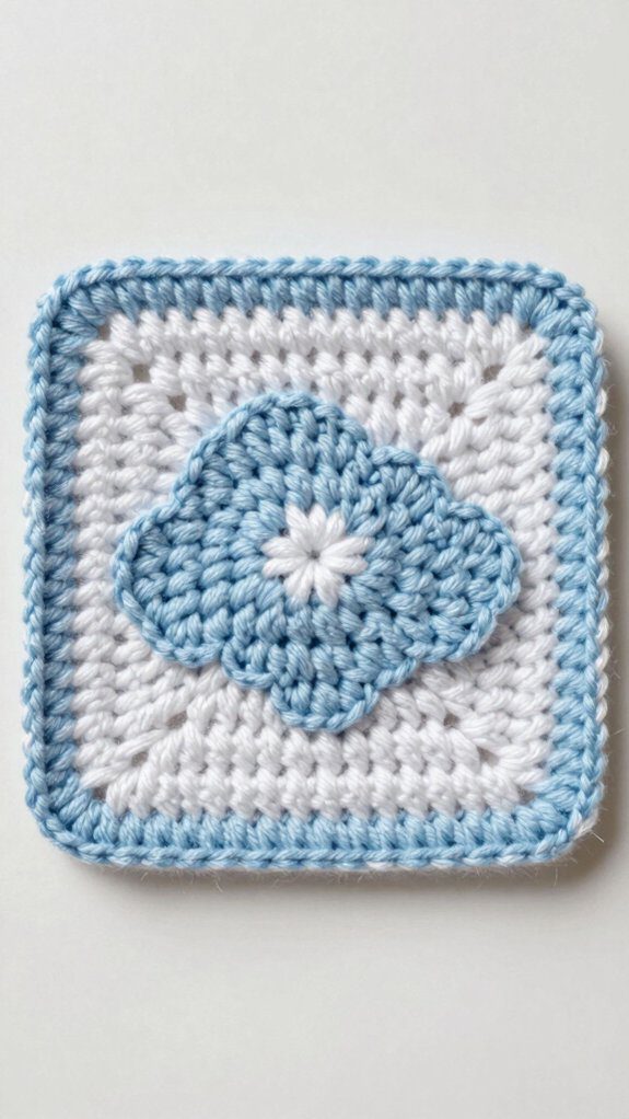 minimal pixel cloud crochet