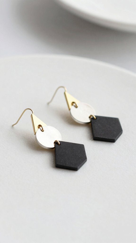 minimalist geometric earring design