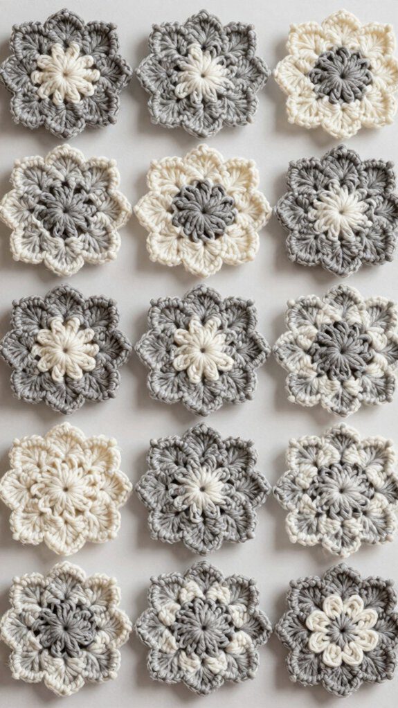 monochrome crochet texture exploration