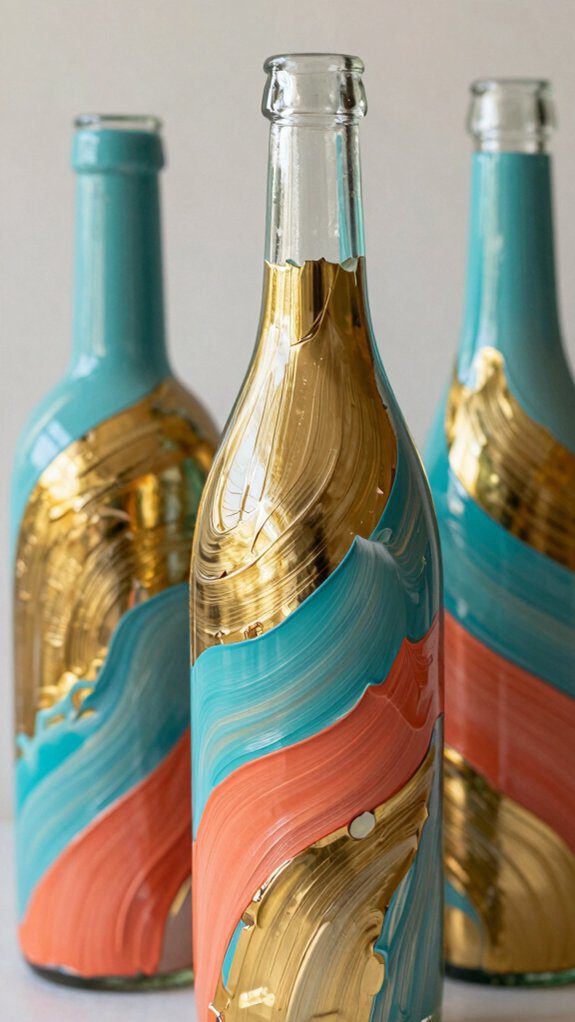 multi layer textured bottle art