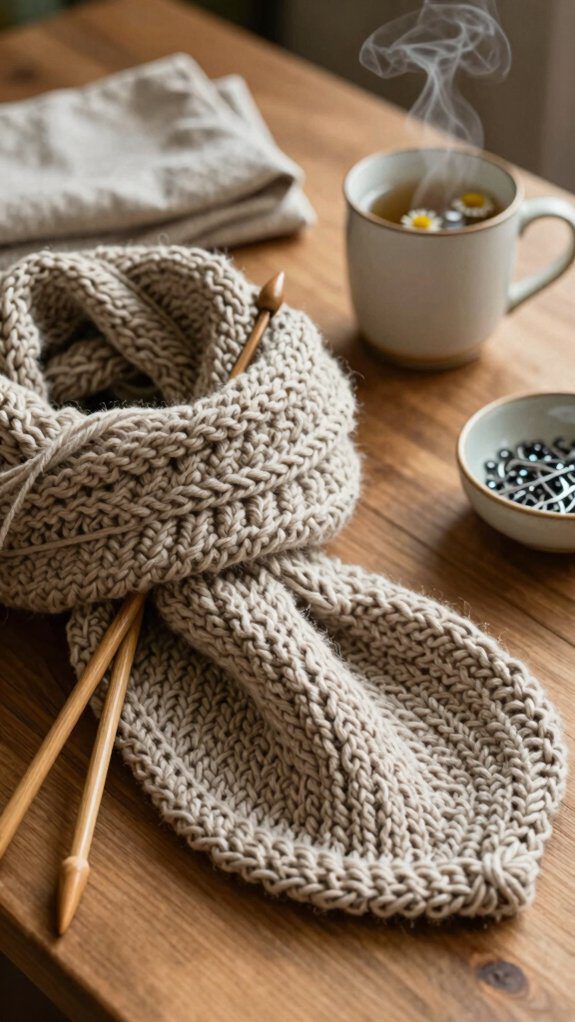 needles clicking calming rhythm