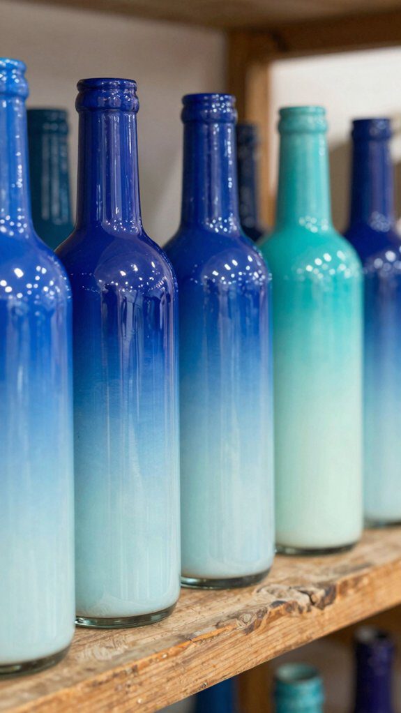 ombre gradient bottle painting