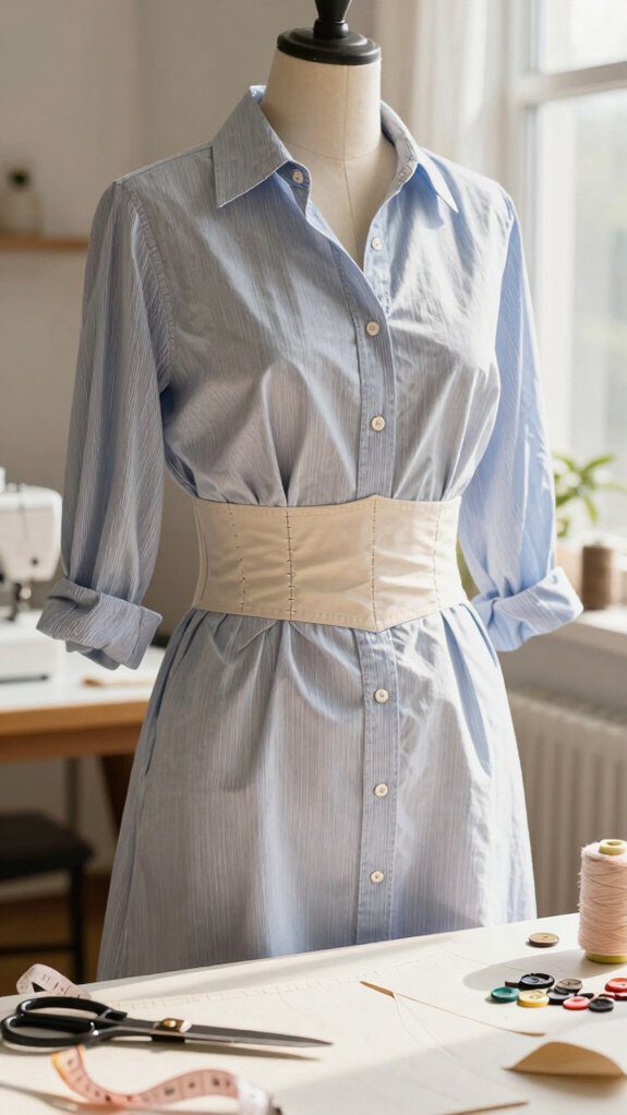 oversized shirt dress styling