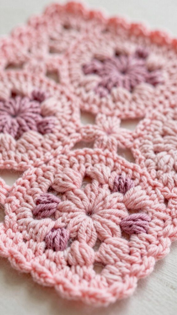 pastel pink baby blanket