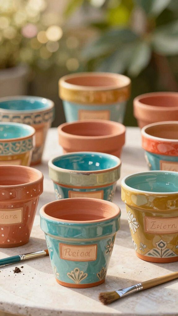 personalized painted terra cotta