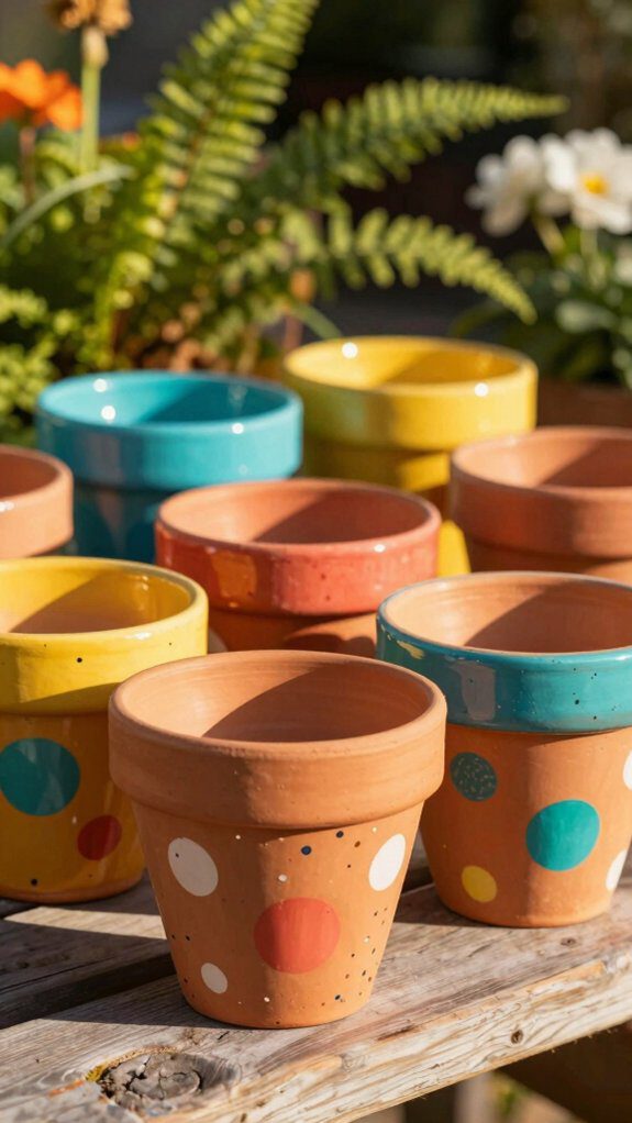 playful pastel polka pots