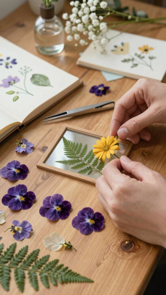 pressed seasonal blooms preserved art