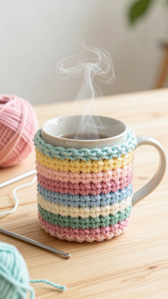 19 Easy 1 Hour Crochet Projects You Can Finish Today 6 quick and cute mug cozy