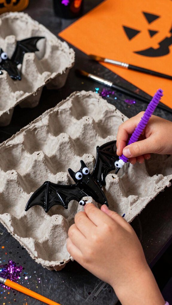 recycled bat decorations crafting