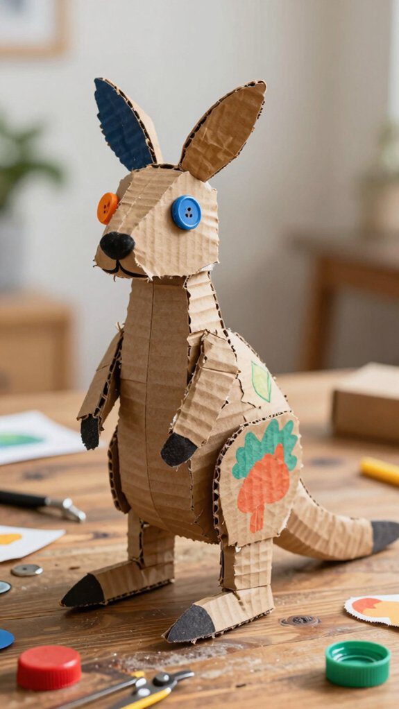 recycled kangaroo craft project