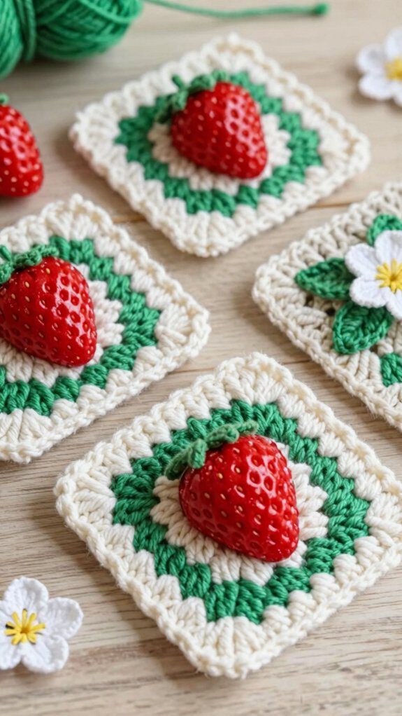 retro strawberry motif techniques