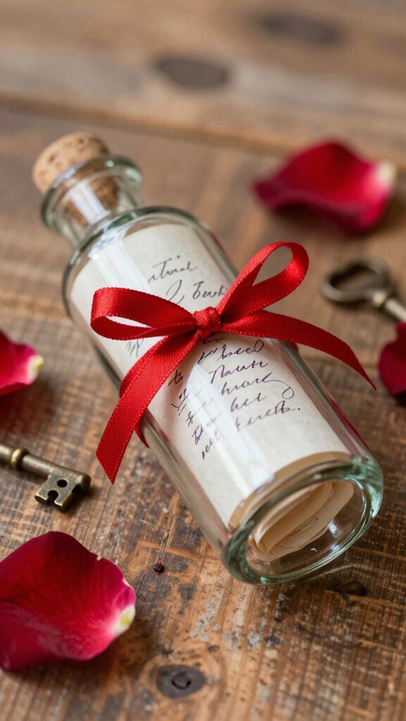 romantic message in a bottle