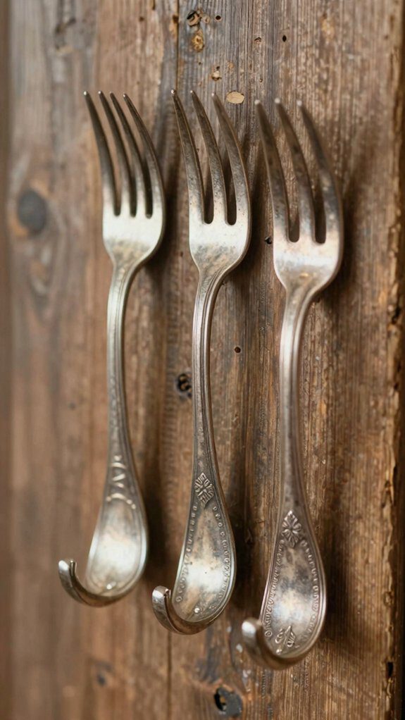 rustic reclaimed fork hooks
