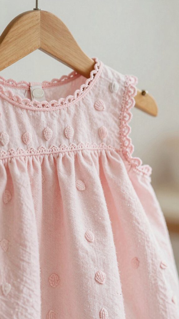 shell stitch infant dress