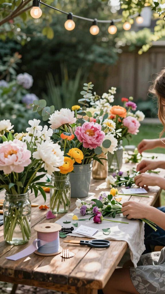 soft pastel garden bloom bar