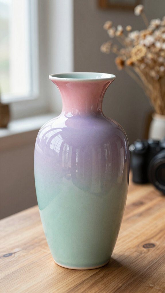 21 Pottery Vase Painting Ideas for Creative Home Decor 7 soft pastel gradient vase