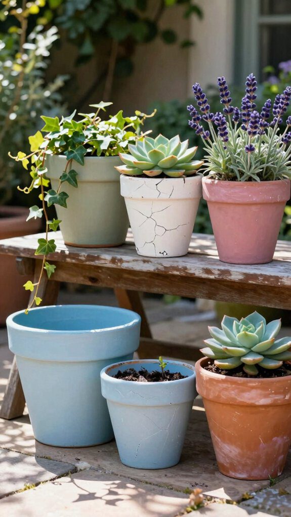 soft rustic matte terracotta finish