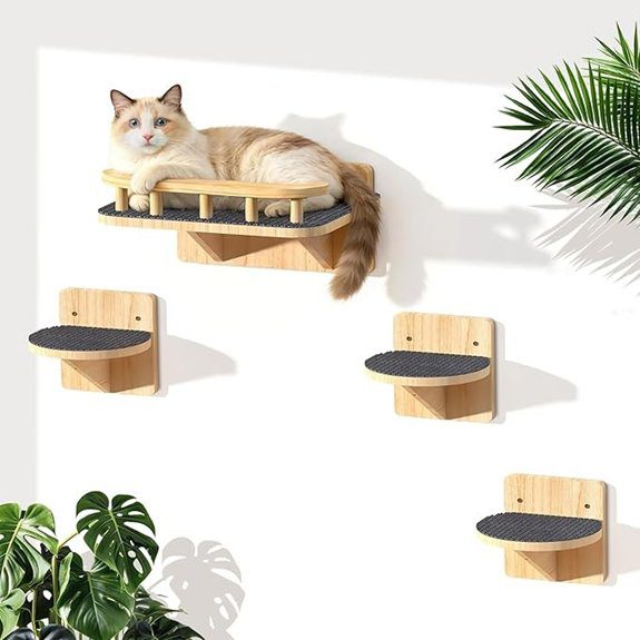 stylish multi level cat shelves