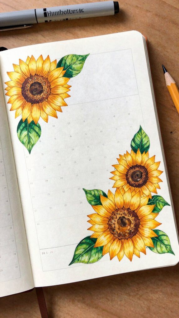 sunflower themed cozy design
