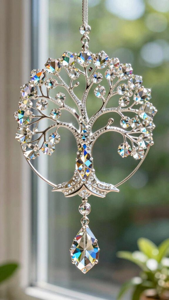 symbolic crystal suncatcher decor