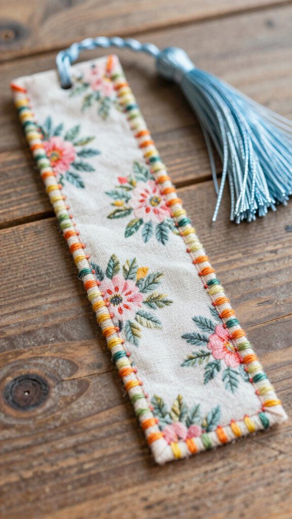 14 Fabric Bookmark DIY Free Pattern Ideas for Easy Sewing Projects 6 tassel edge bookmark design