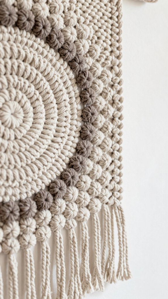 textured bobble wall hanging