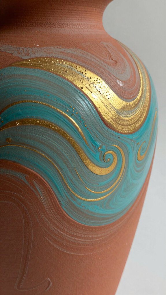 19 Pottery Painting Ideas for Creative and Eye-Catching Designs 17 textured layered paint techniques
