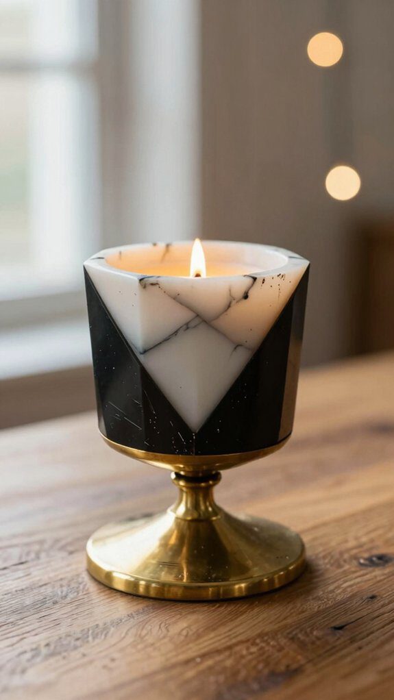 thrifted candle holder makeover