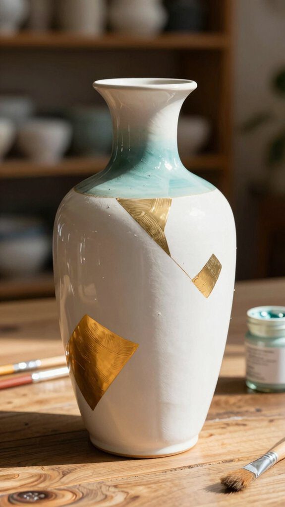 thrifted ceramic vase makeover