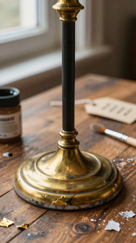 thrifted lamp rewired refinished